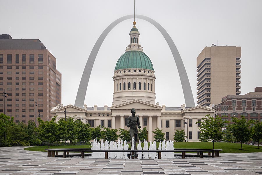Imperial, MO Insurance - Capitol Building at Gateway Arch National Park, Fountain in the Foreground .jpg